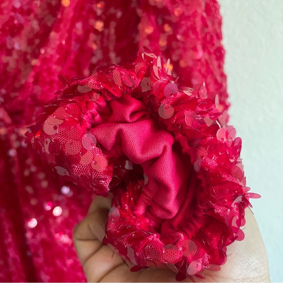 Sequin Mini Dress in Vibrant Pink - Picture 12 of 13